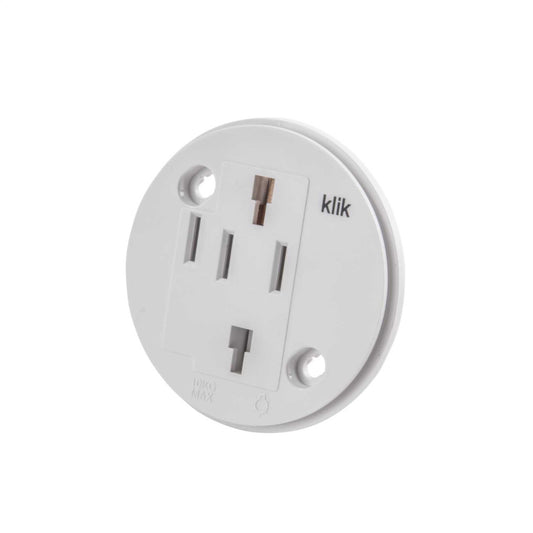 Danlers Circular Socket for Plug In Ceiling Control White