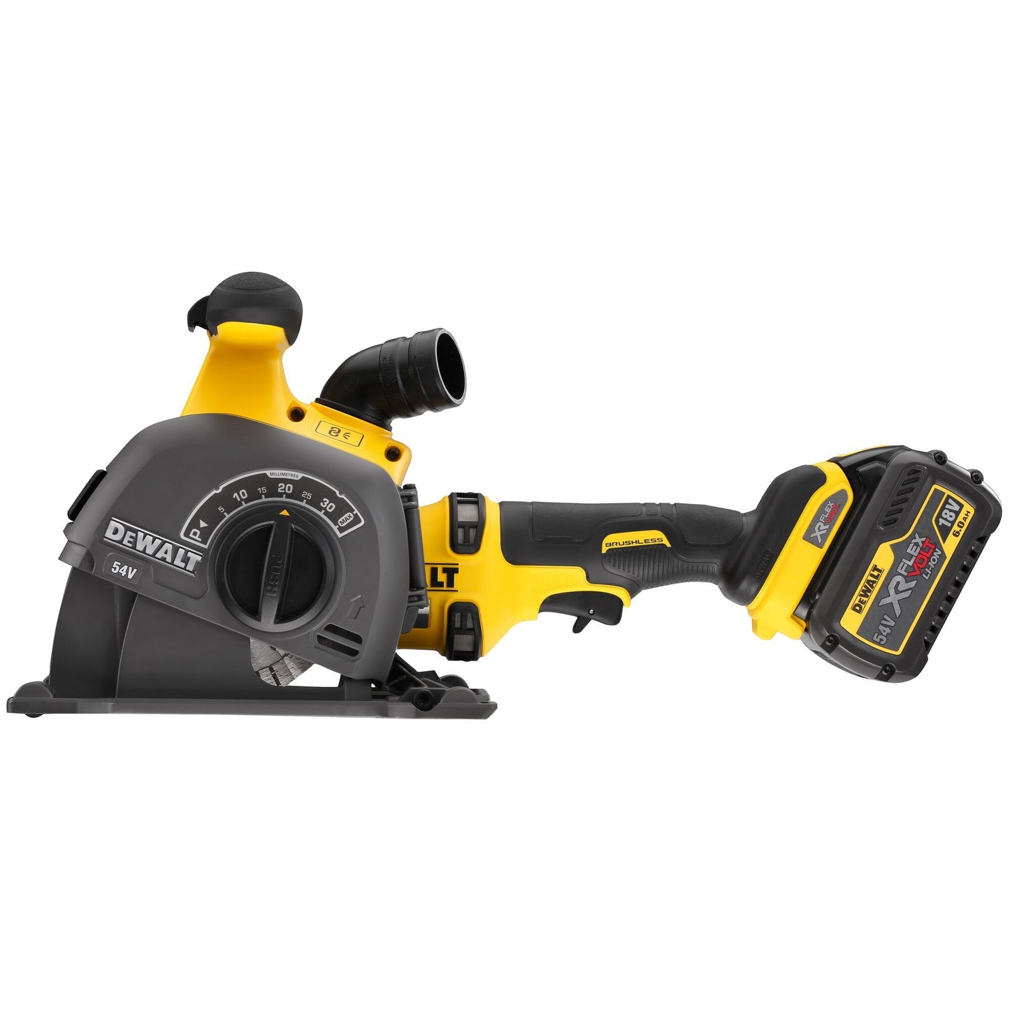 DeWalt 54V FlexVolt Wall Chaser With 2 x 6.0ah Li-ion Batteries | DCG200T2-GB