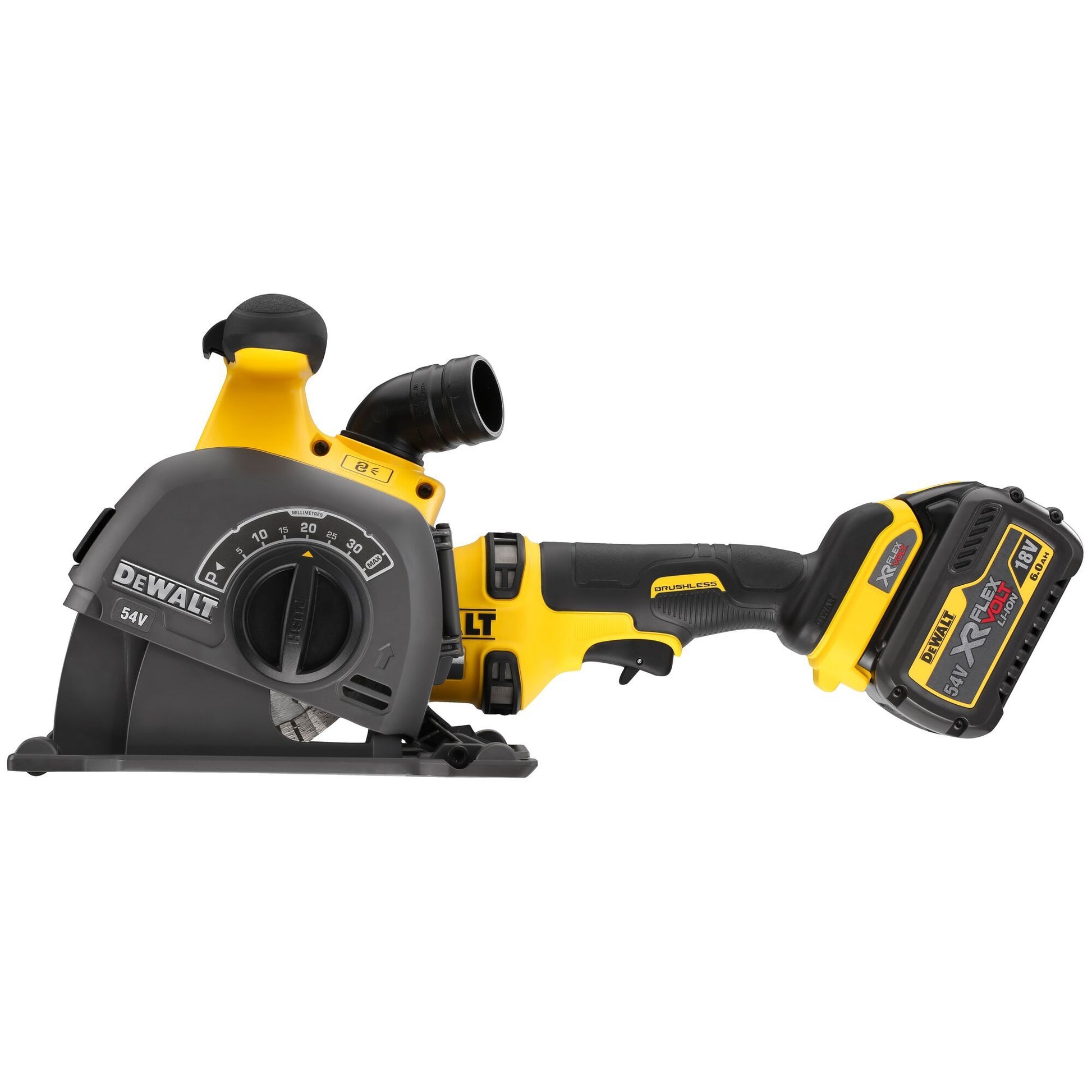 DeWalt 54V FlexVolt Wall Chaser With 2 x 6.0ah Li-ion Batteries | DCG200T2-GB