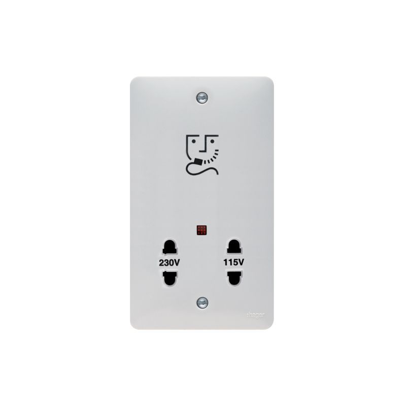 HAGER WMSO100 SHAVER SOCKET 115/230V
