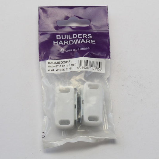 CARLISLE BRASS MAGNETIC CATCH MEDIUM (PACK 2) WHITE IMCMED2/RP