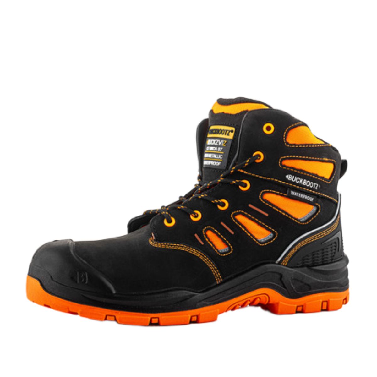 BUCKBOOTZ BVIZ2 SAFETY BOOTS ORANGE/BLACK SIZE 10