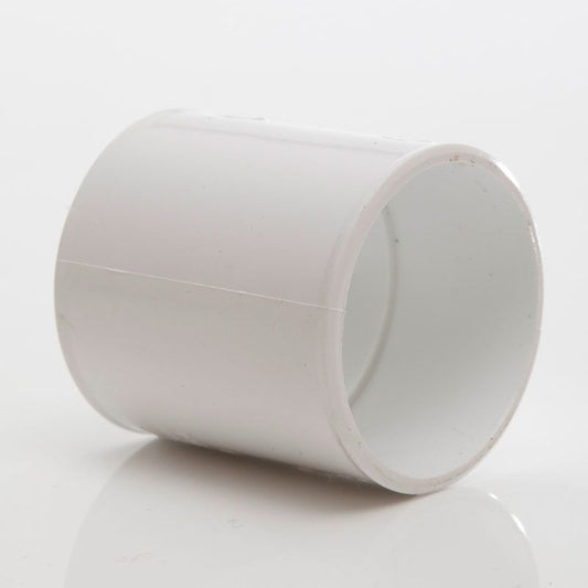 POLYPIPE MUPVC STRAIGHT COUPLING 50mm MU310 MU310W WHITE