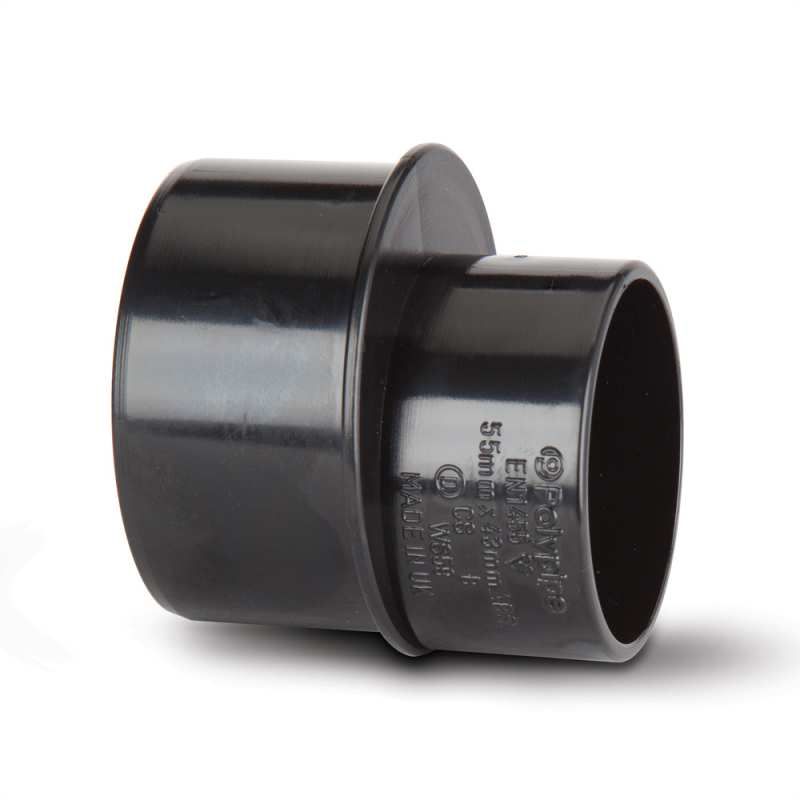 POLYPIPE ABS REDUCER 50 x 40mm WS59 WS59B BLACK