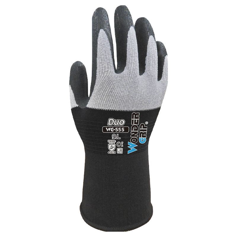 WONDER GRIP DUO NITRILE PALM PRECISION GLOVES LARGE WG555091
