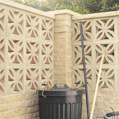 BRADSTONE SCREENWALL BLOCK 290 x 90 x 290mm WALLING OFF WHITE SBL 20202