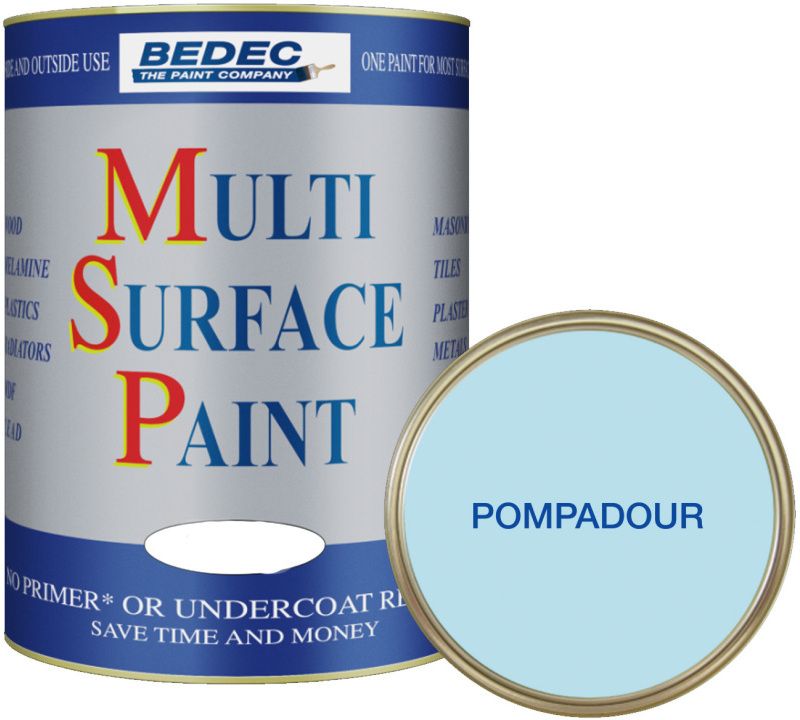 BEDEC SOFT SATIN MULTI SURFACE PAINT 750ml POMPADOUR BEDE2KB1187/29