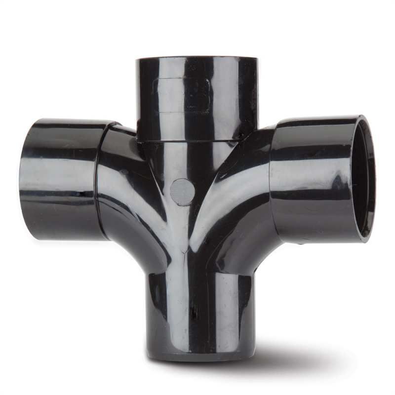 POLYPIPE ABS CROSS TEE 40mm x 92.5deg WS38 WS38B BLACK