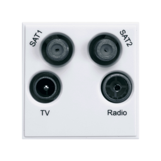 HAGER WMMQX QUADPLEXER EURO MODULE WHI