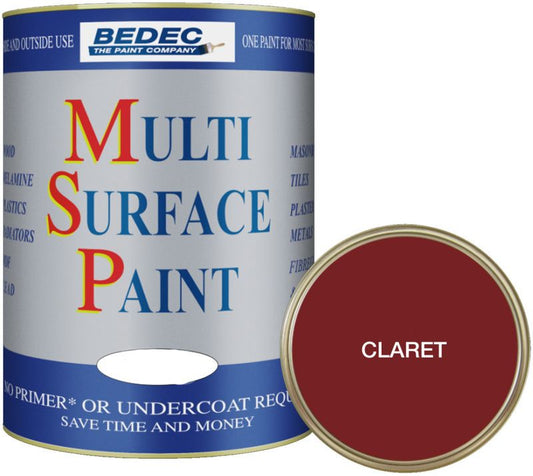 BEDEC SOFT GLOSS MULTI SURFACE PAINT 750ml CLARET BEDE2KA1939/29