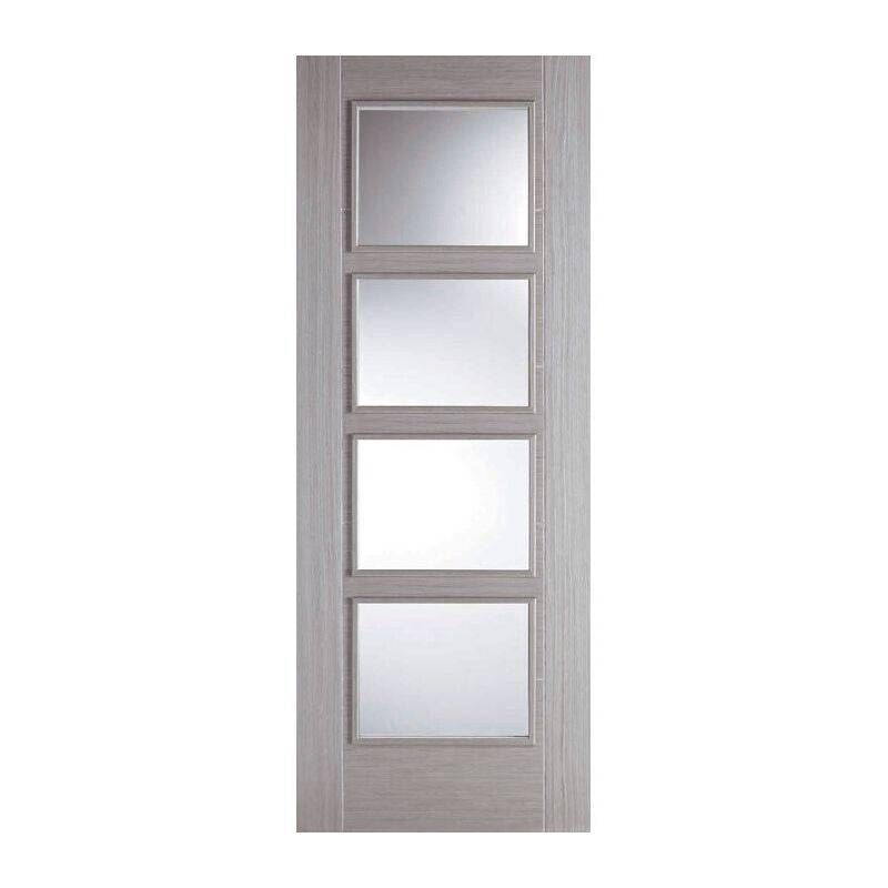 LPD LIGHT GREY PRE-FINISHED INTERNAL GLAZED DOOR 1981 x 686 x 35mm (27") LGRVAN4L27