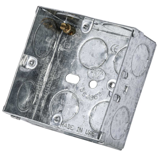 1 Gang 35mm Flush Metal Knockout Box (Sold in 1's)
