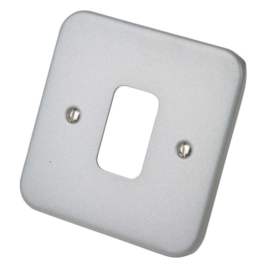 Deta 1 Gang Grid Front Plate Metalclad