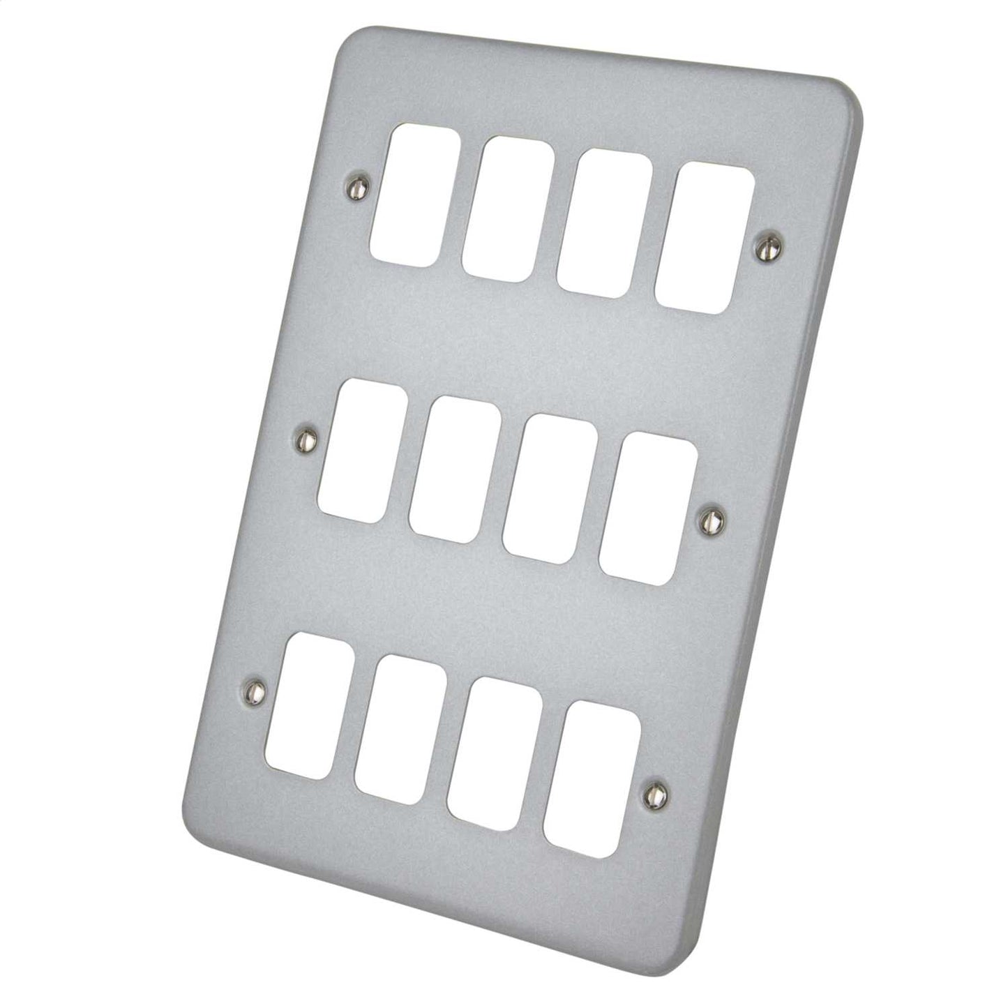Deta 12 Gang Grid Front Plate Metalclad