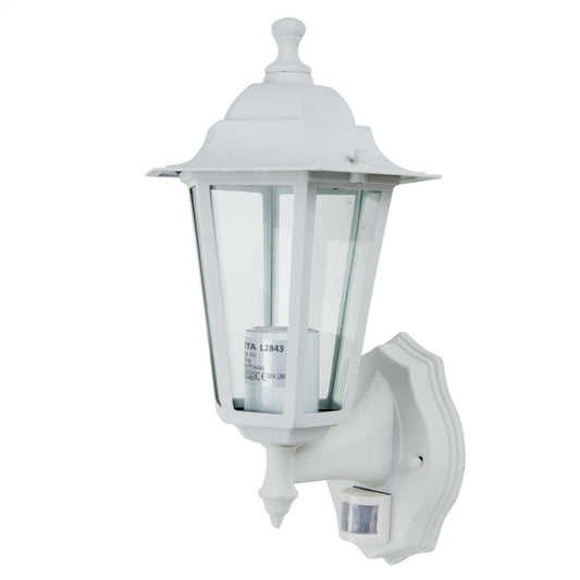 Deta 6 Panel Lantern with PIR White