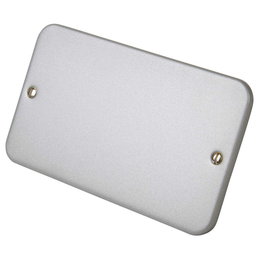 Deta 2 Gang Blank Plate Metal Clad