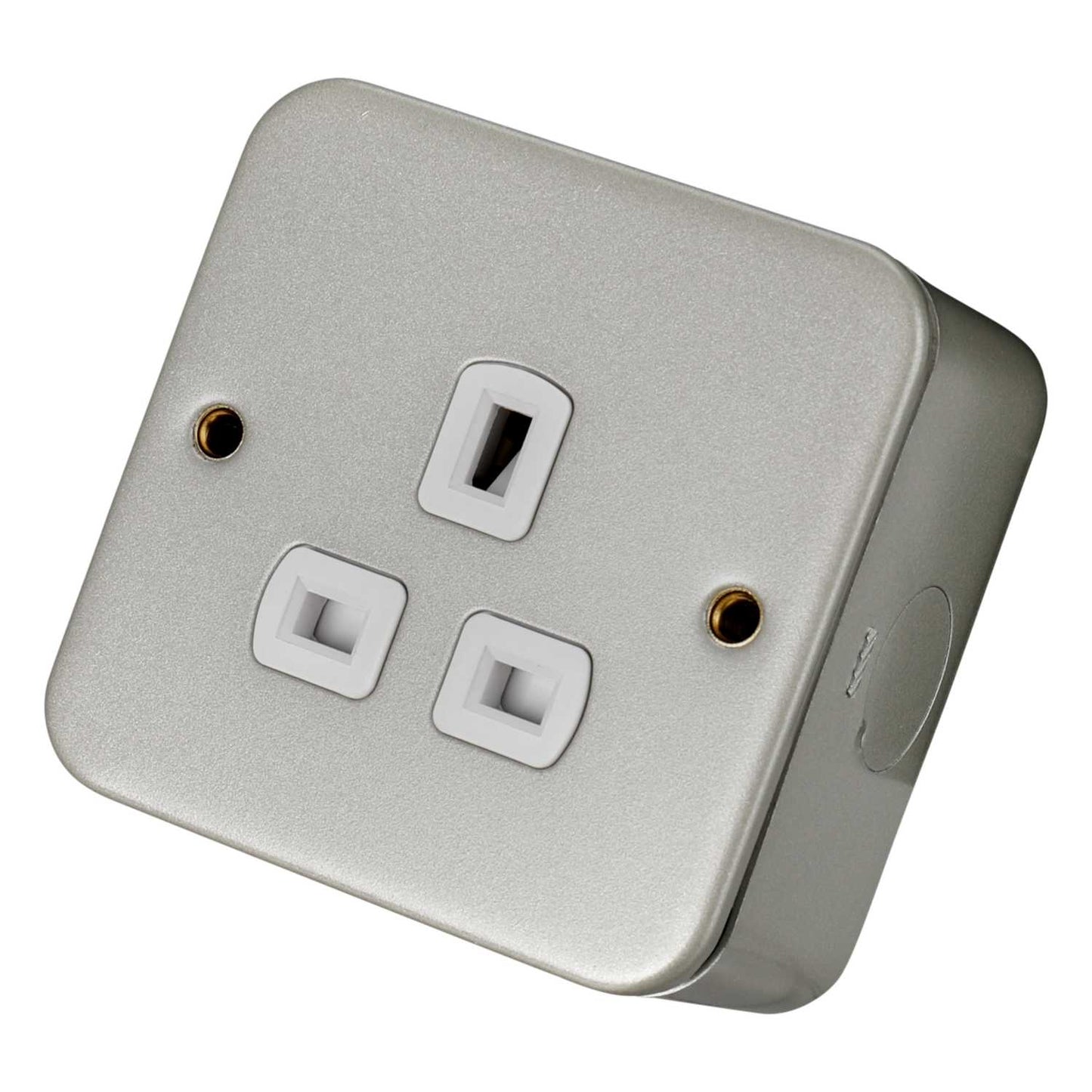 Deta 13A 1 Gang Unswitched Socket Metal Clad