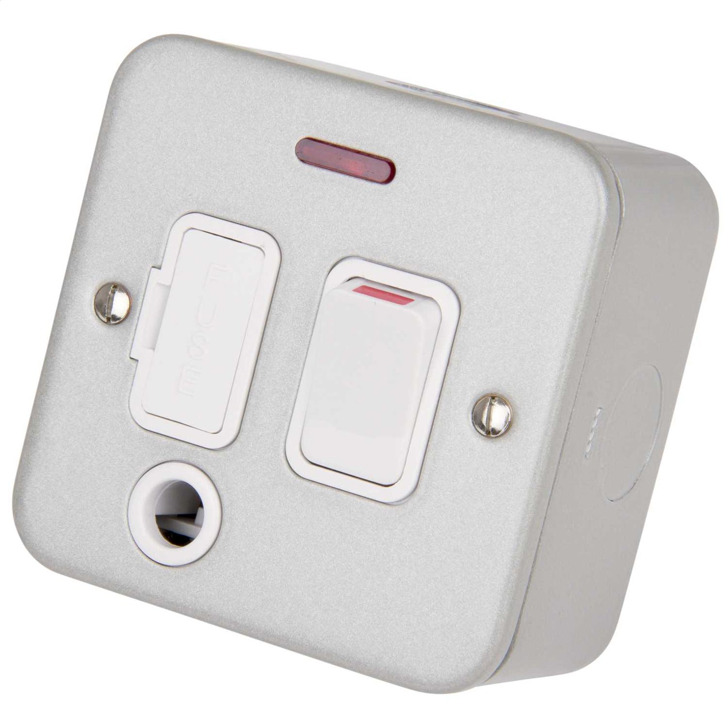 Deta 13A DP Switched Fused Spur with Neon and Flex Outlet Metal Clad