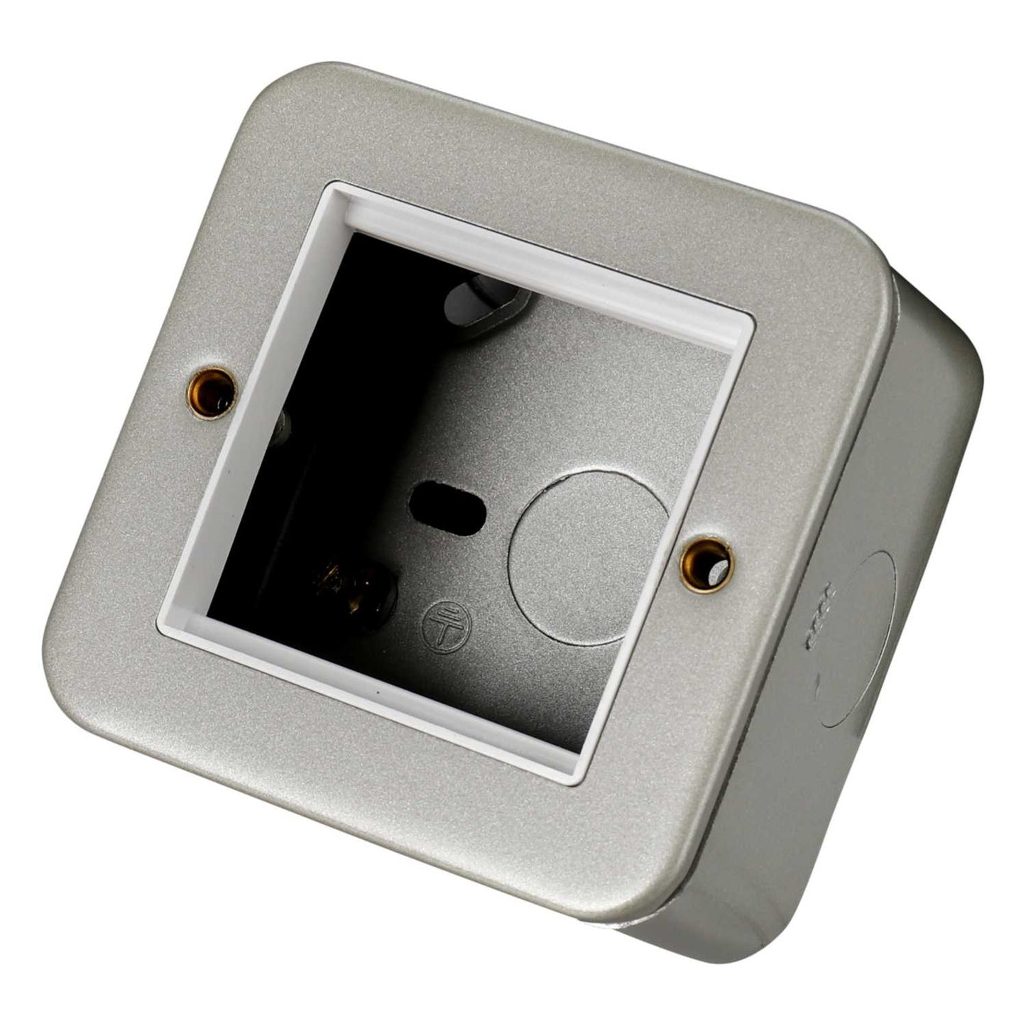 Deta 1 Gang 2 Euro Module Data Front Plate Metal Clad