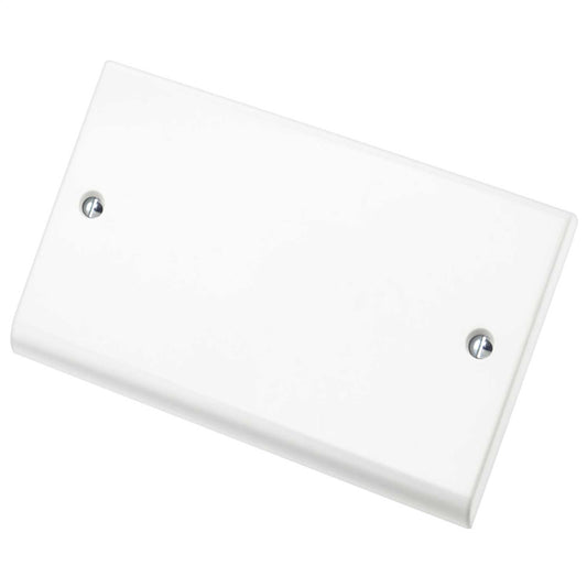 Deta 2 Gang Blank Plate White