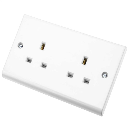 Deta 13A 2 Gang Unswitched Socket