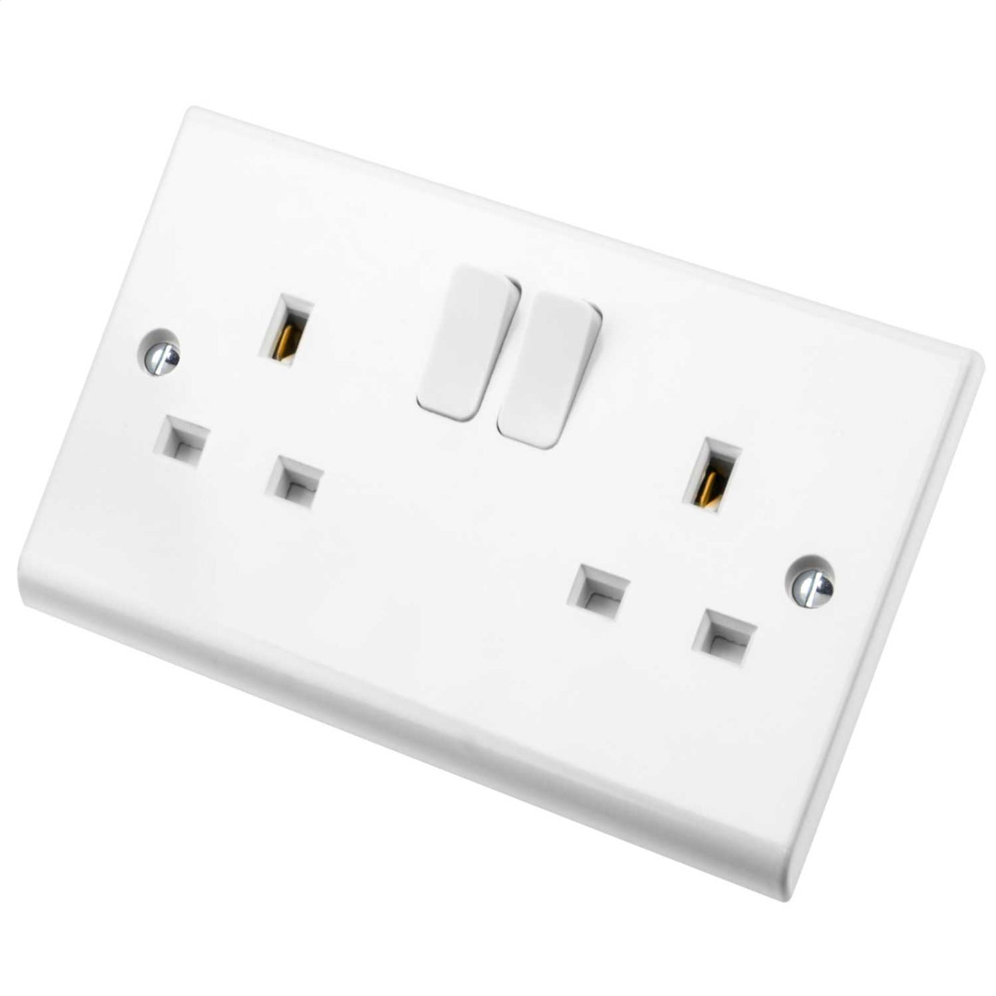 Deta 13A DP 2 Gang Switched Socket