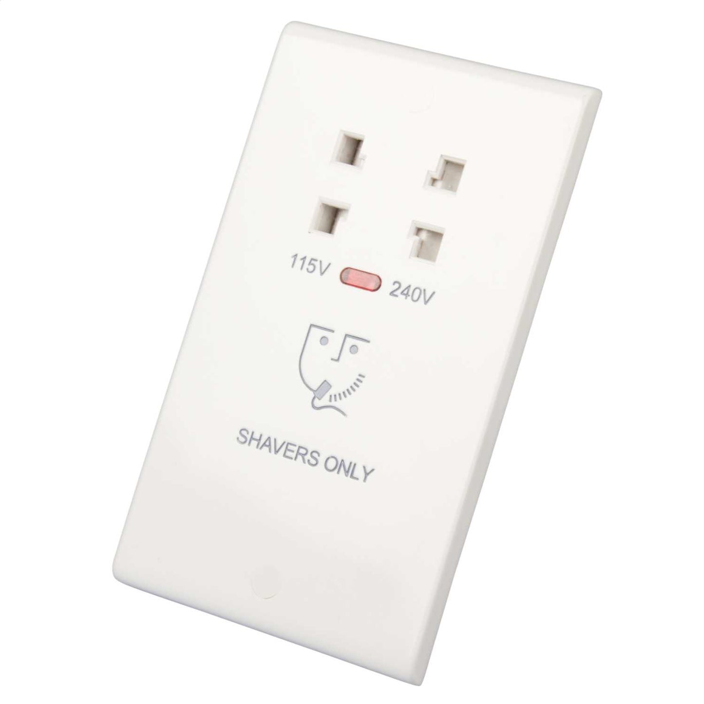 Deta 115 / 230V Dual Voltage Shaver Socket White