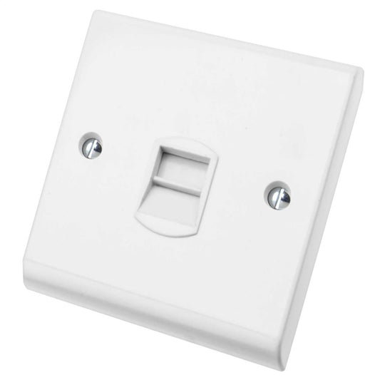 Deta 1 Gang Master Telephone Socket White