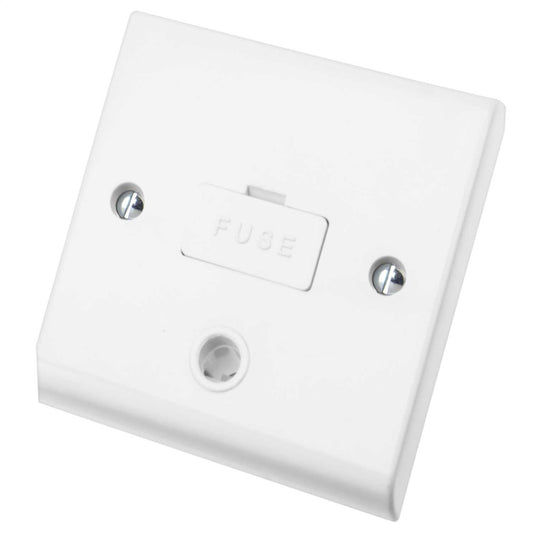 Deta 13A Unswitched Fused Spur with Flex Outlet White