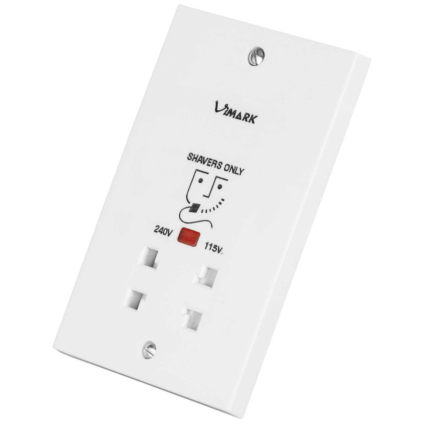 Deta Dual Voltage Shaver Socket with Neon