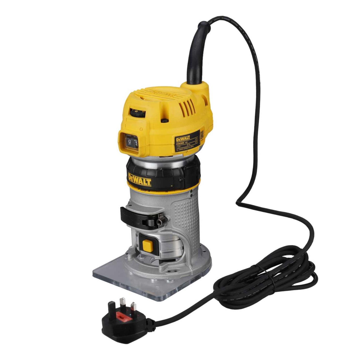 DeWALT D26200-GB 230V (¼") 8mm Compact Fixed Base Router