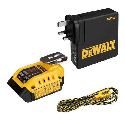 DeWALT DCB094K-GB 18V XR 5A USB Charging Kit