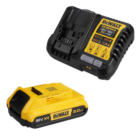 DeWALT DCB1104D1-GB 18V 2.0Ah XR Li-Ion Battery and Charger Kit