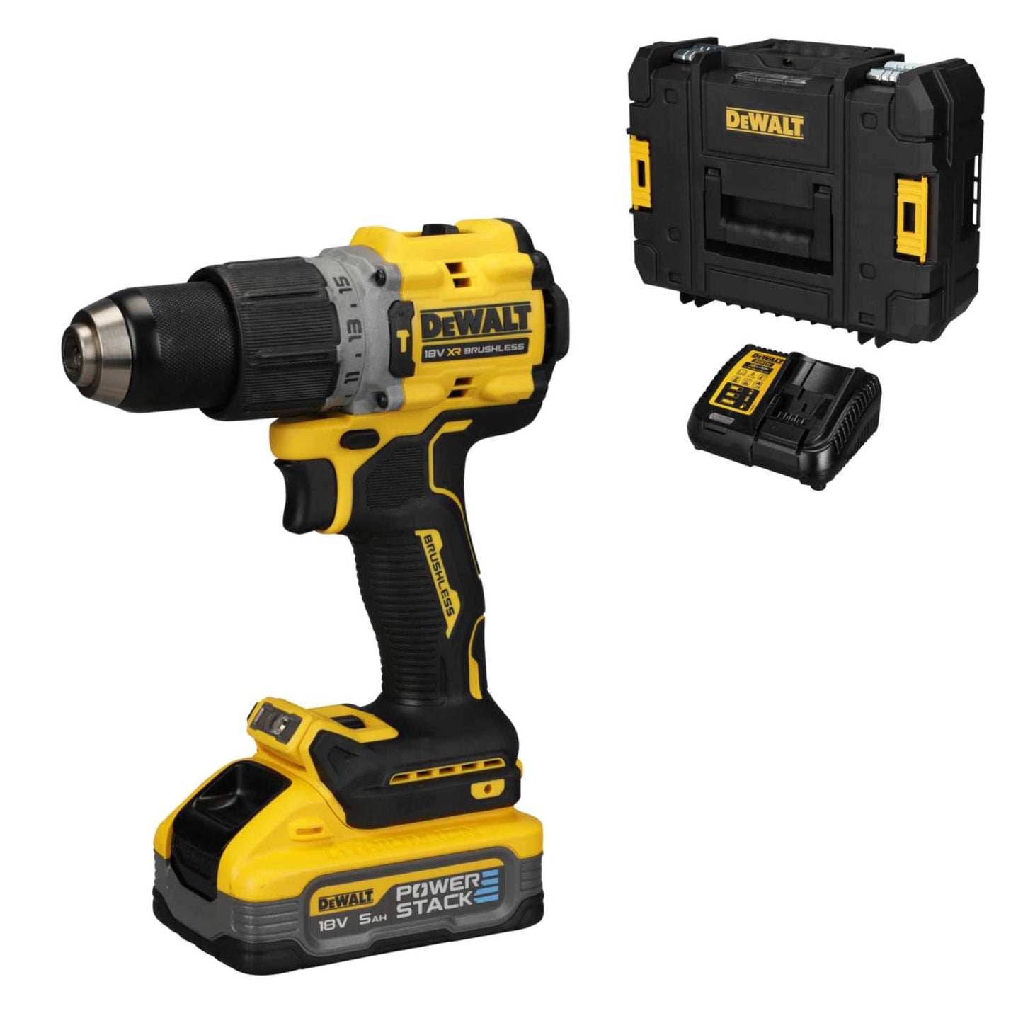 DeWALT DCD805H1T-GB 18V Combi Drill with 1 x 5.0Ah Powerstack Battery