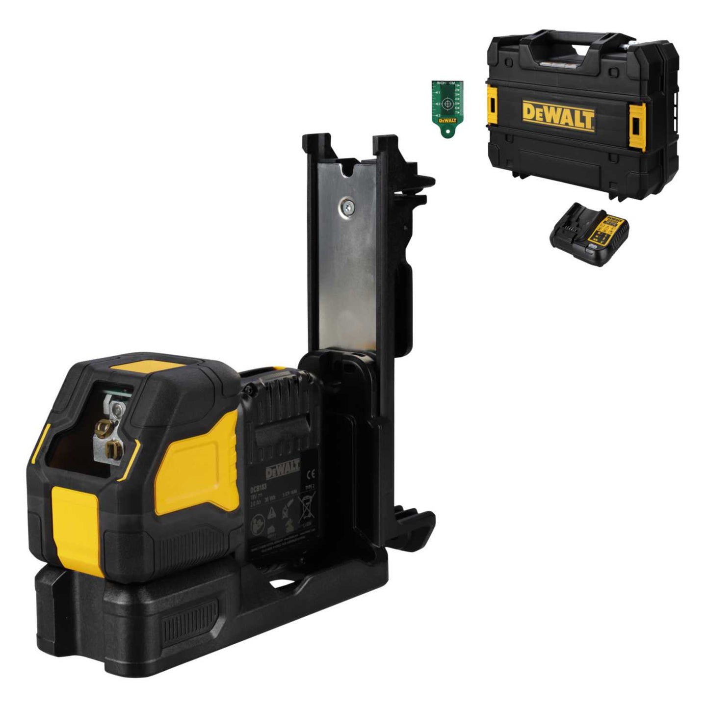 DeWALT DCE088D1G18-GB 12 / 18V Cross Line Green Beam Laser Level