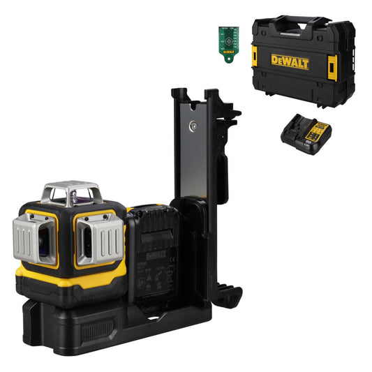 DeWALT DCE089D1G180GB 12/18V 3 X 360° Cross Line Green Beam Laser