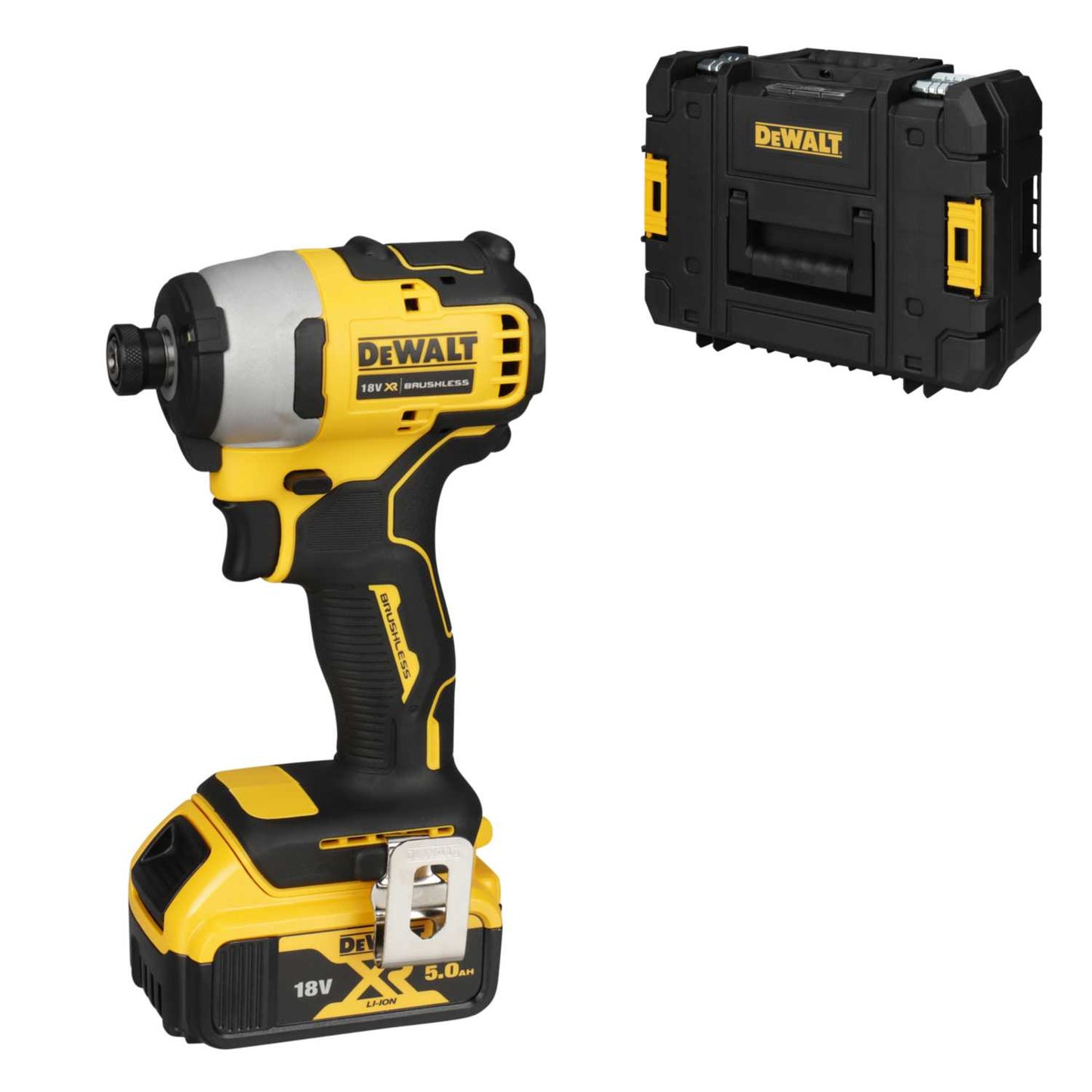 DeWALT DCF809P1-GB 18V XR Brushless Impact Driver with 1 x 5.0Ah Battery