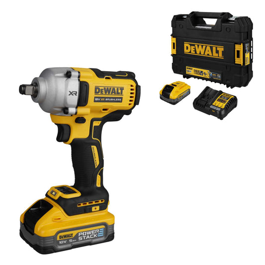 DeWALT DCF891H2T-GB 18V XR ½" Impact Wrench with 2 x 5.0Ah Powerstack Batteries