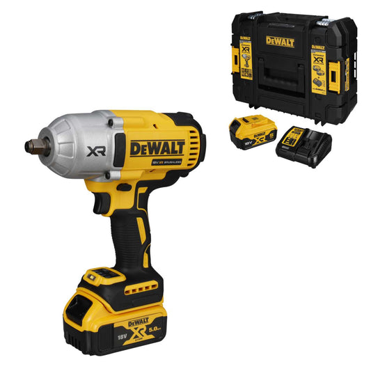 DeWALT DCF900P2T-GB 18V XR Compact Impact Wrench with 2 x 5.0Ah Batteries