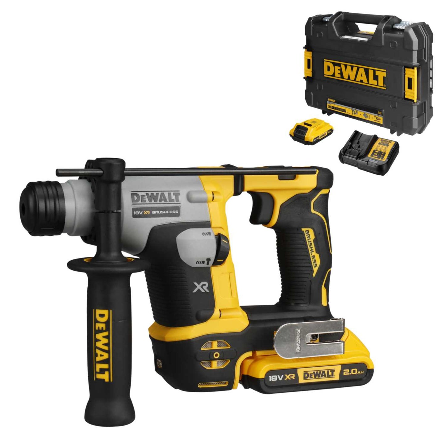 DeWALT DCH172D2 18V XR Brushless SDS+ Hammer Drill with 2 x 2.0Ah Batteries