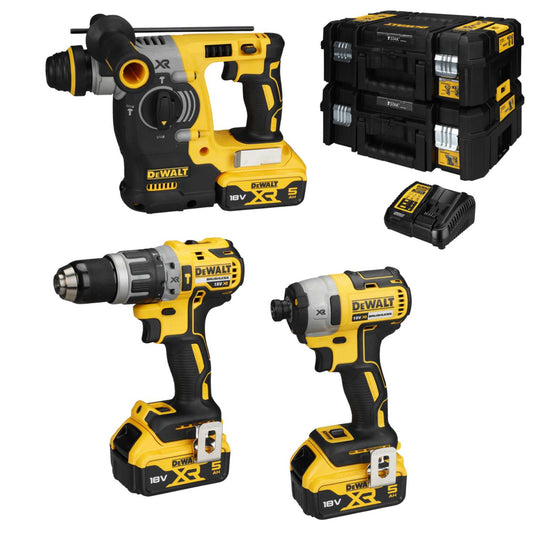 DeWALT DCK368P3T-GB 18V 3 Piece Kit with 3 x 5.0Ah Batteries