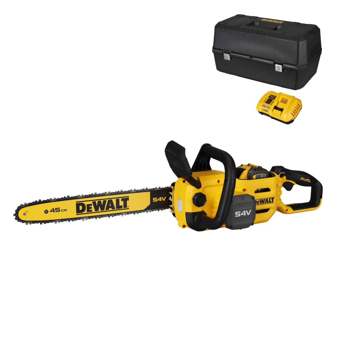 DeWALT DCMCS574X1-GB 54V Flexvolt Chainsaw 45cm with 1 x 9.0Ah Battery