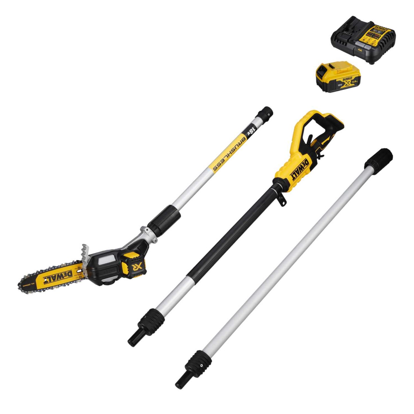 DeWALT DCMPS567P1-GB 18V XR Pole Saw with 1 x 5.0Ah Battery