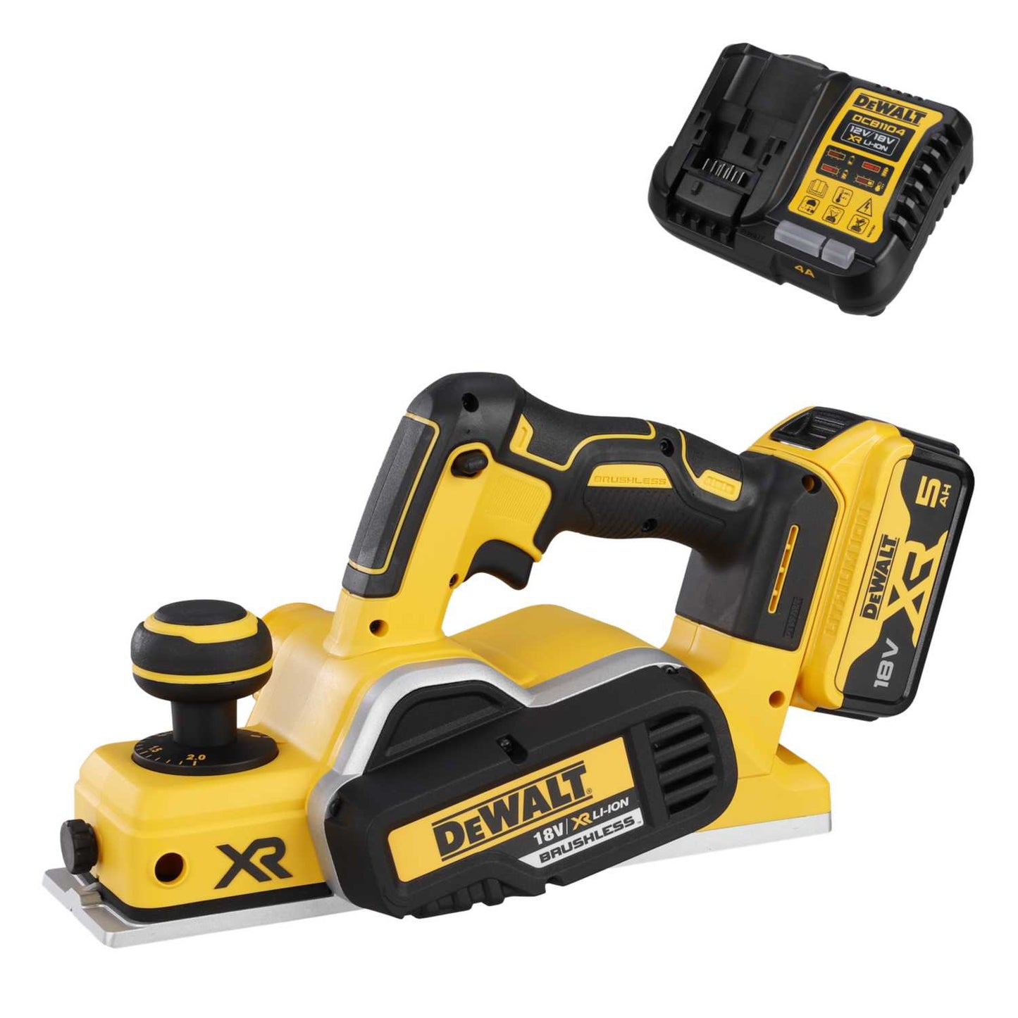 DeWALT DCP580P1-GB 18V Brushless Planer with 1 x 5.0Ah Battery