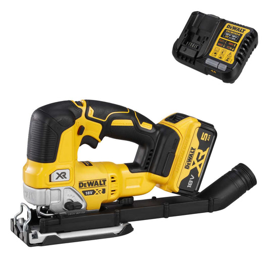 DeWALT DCS334P1-GB 18V XR Brushless Jigsaw with 1 x 5.0Ah Battery
