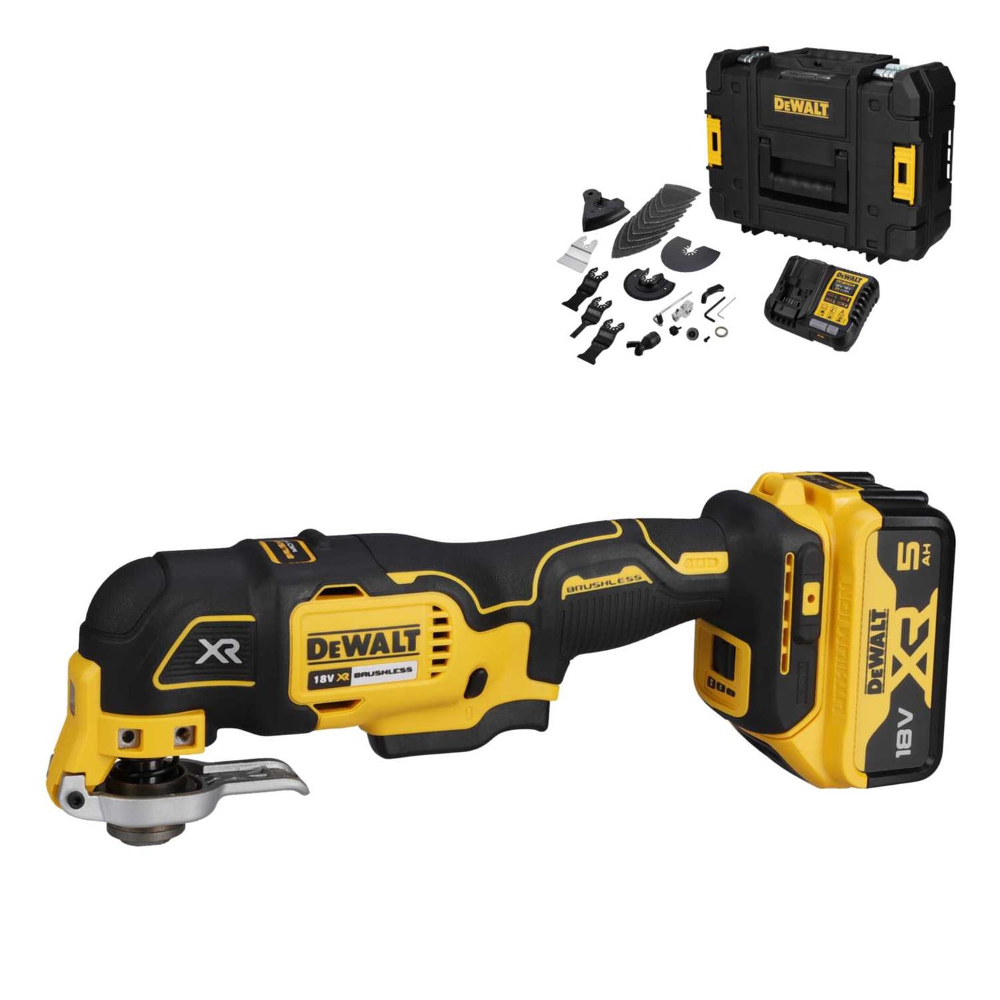 DeWALT DCS356P1-GB 18V XR 3 Speed Oscillating Multi Tool with 1 x 5.0Ah Battery