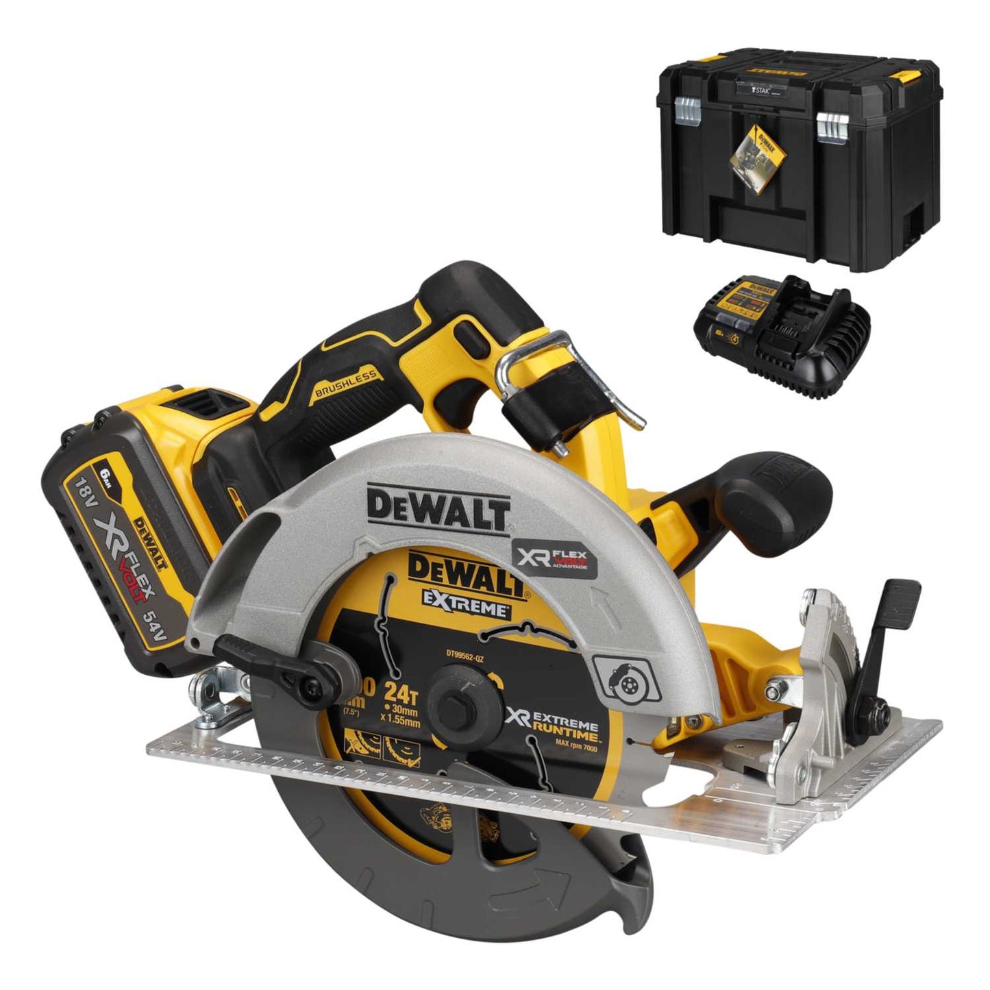 DeWALT DCS573T1-GB 18V XR Flexvolt Advantage 190mm Circular Saw