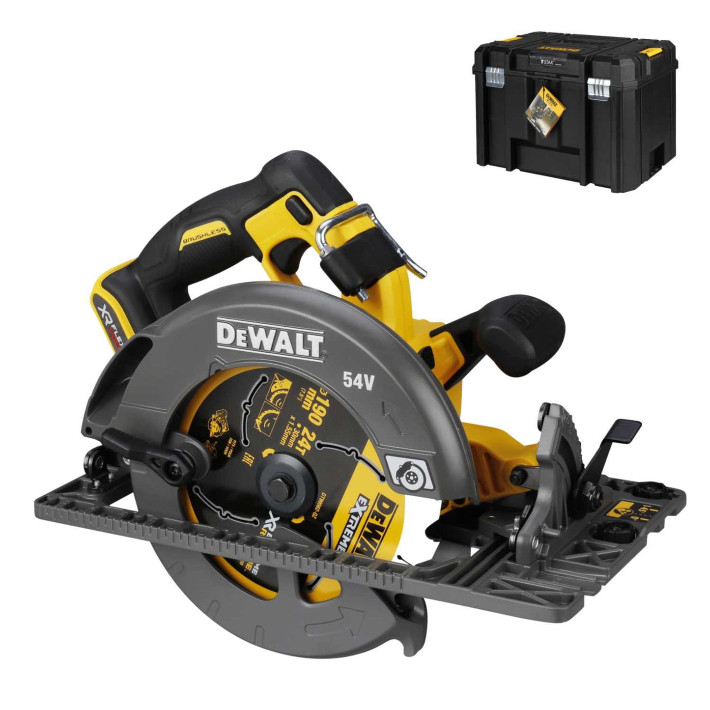 DeWALT DCS579NT-XJ 18V Flexvolt 190mm Rail Compatible Circular Saw (Body Only)