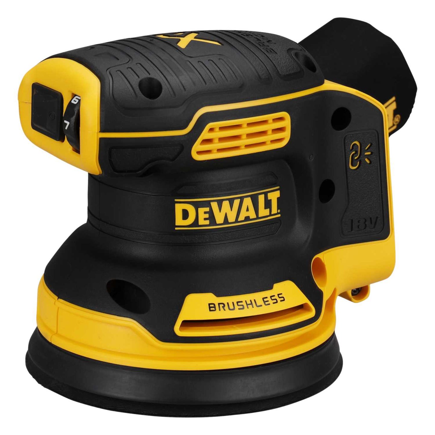 DeWALT DCW210N-XJ 18V XR Brushless 125mm Random Orbital Palm Sander (Body Only)