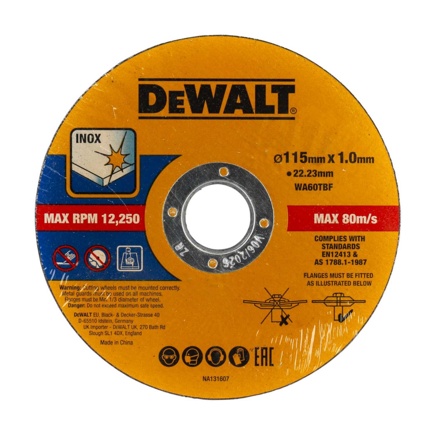 DeWALT DT20597-QZ Fastcut Cutting Discs 115mm x 1mm (Pack of 50)
